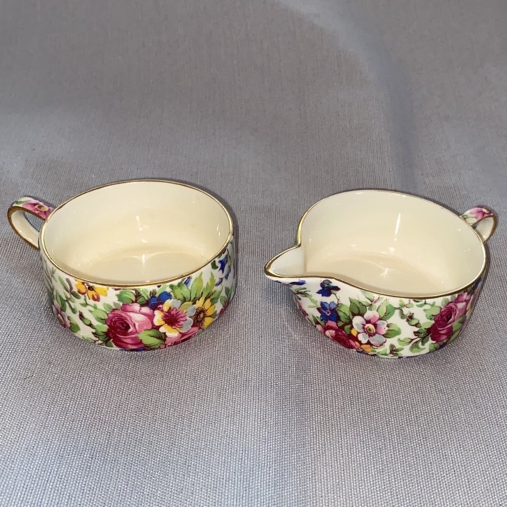 Royal Winton Grimwades Summertime Stacking Cream and Sugar Set VTG